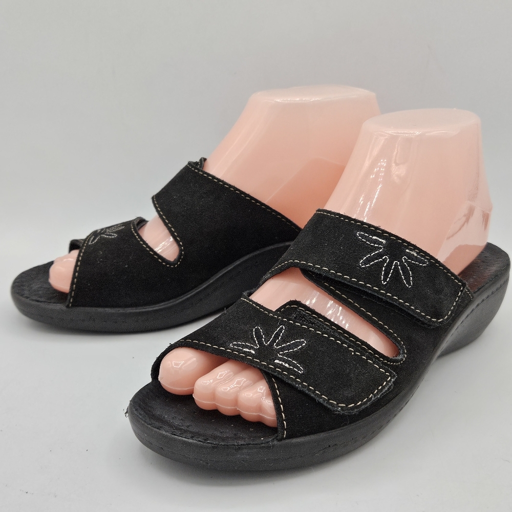 Fly Flot made in Italy leather anti-shock sandals size 37 US size 6 - Picture 8 of 16